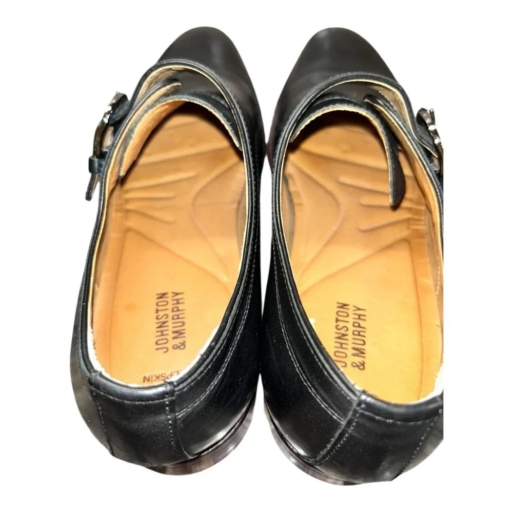 Johnston & Murphy McClain Monk Strap Black Leather Men’s 13 ME7
